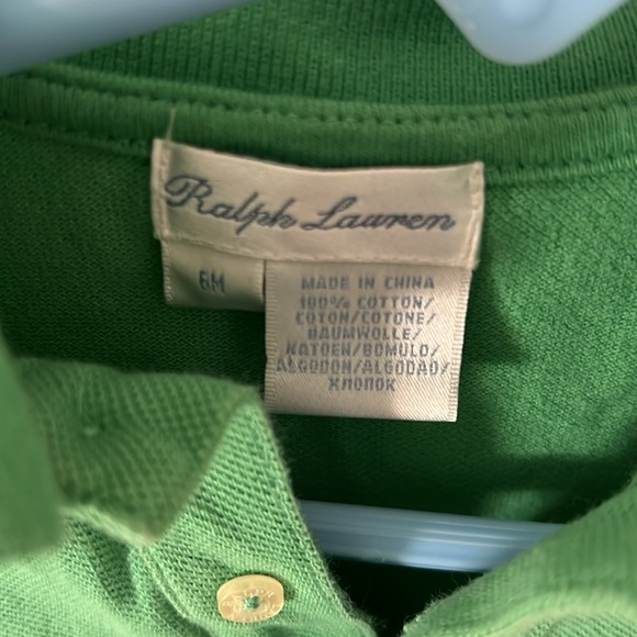 Ralph Lauren Polo onesie in green size 6 months, 100% cotton - Picture 2 of 5
